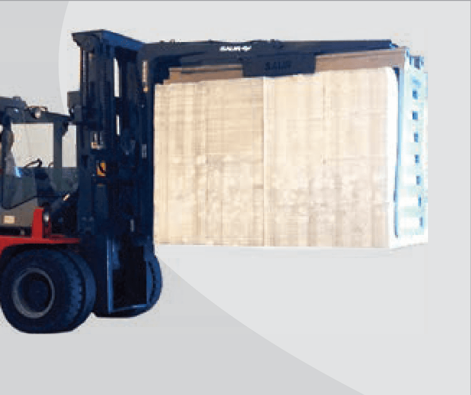 Pulp bale upending clamp