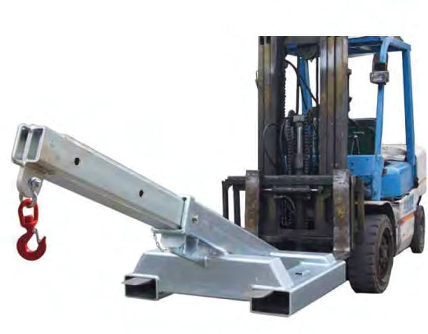 Stricta mechanical forklift attachment that slips over the forks